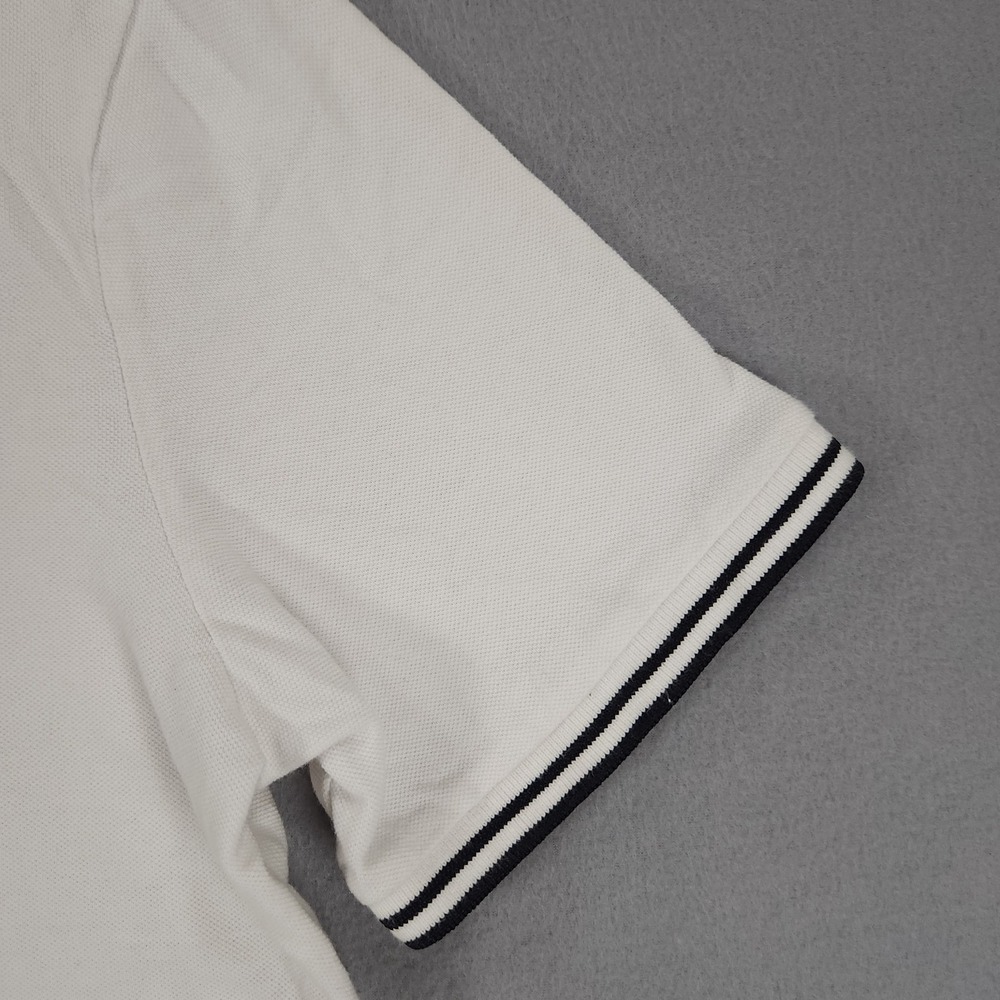 H&M Men's Regular Fit Band Collar Short Sleeve Shirt White Size M 100% Cotton - Picture 7 of 9